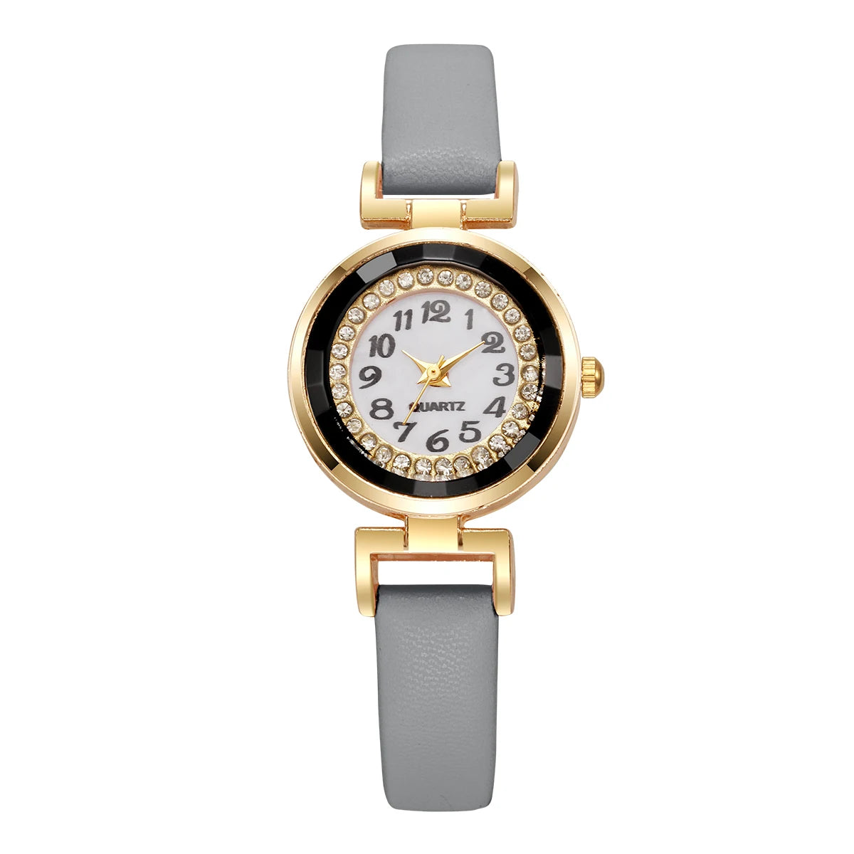 Small Arabic Casual Leather Strap Watch