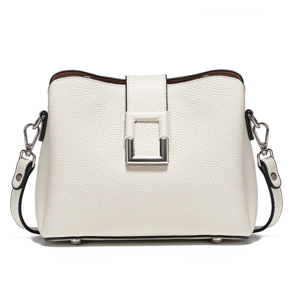 Genuine Leather Noble Shopper Shoulder Large Bucket Bag