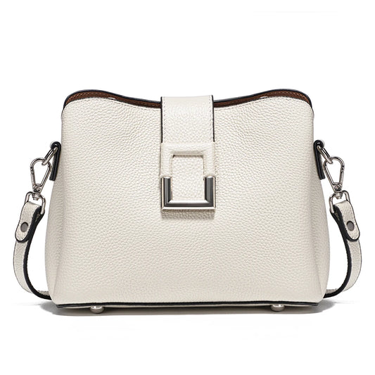 Genuine Leather Noble Shopper Shoulder Large Bucket Bag