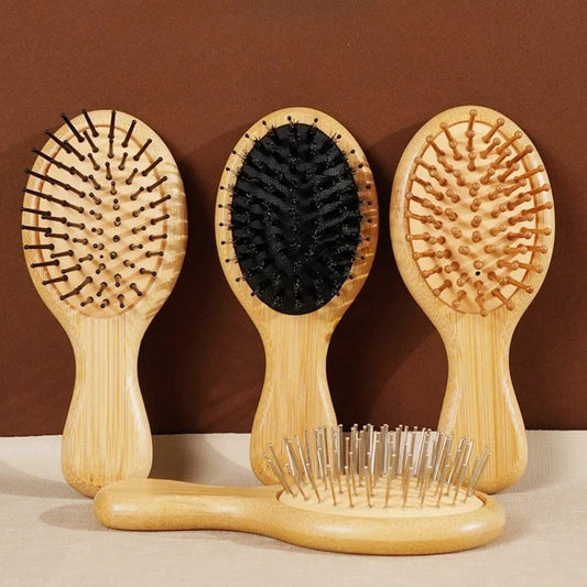 Bamboo Mini Airbag Comb Anti Static Air Cushion Hair Brush