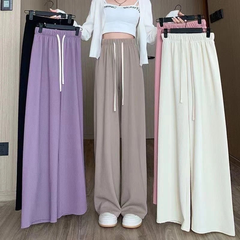 Casual Straight Sporty Wide Leg Pants