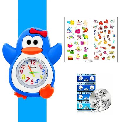 Slap Bracelet Clock Cartoon Kids Watches