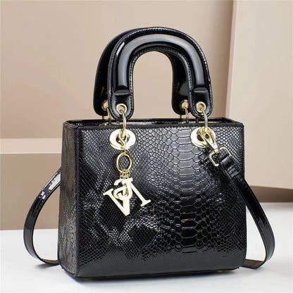 DANA PU Leather Crocodile Shoulder Bag