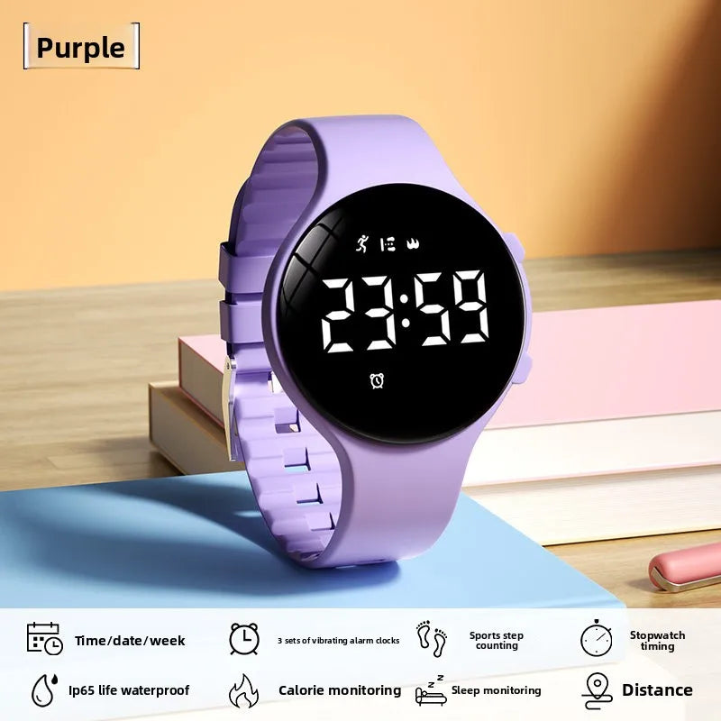 Electronic Silent Vibration Alarm Waterproof Sports Multifunctional Pedometer Stopwatch