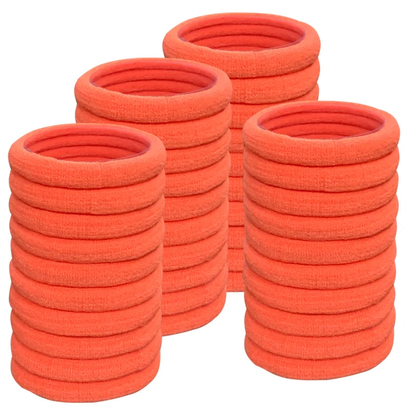 50PCS/Set Cotton Elastic Hair Ties