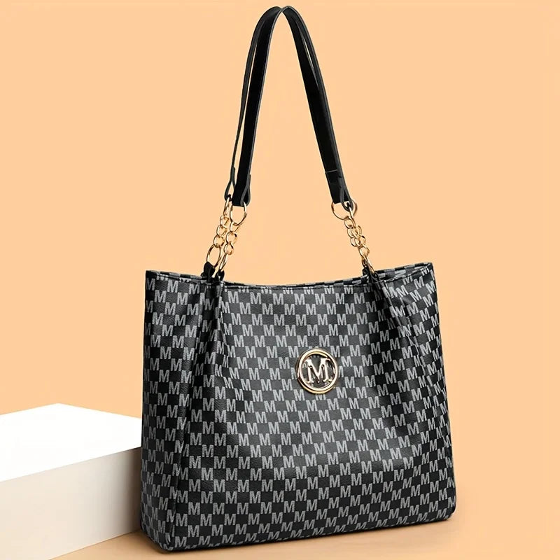 DANA Geometric Leather Letter "M" Bag