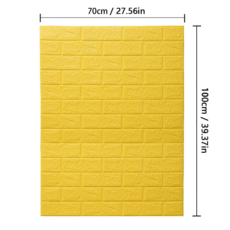 70cm*1m  3D Brick Pattern Wallpaper DIY Waterproof