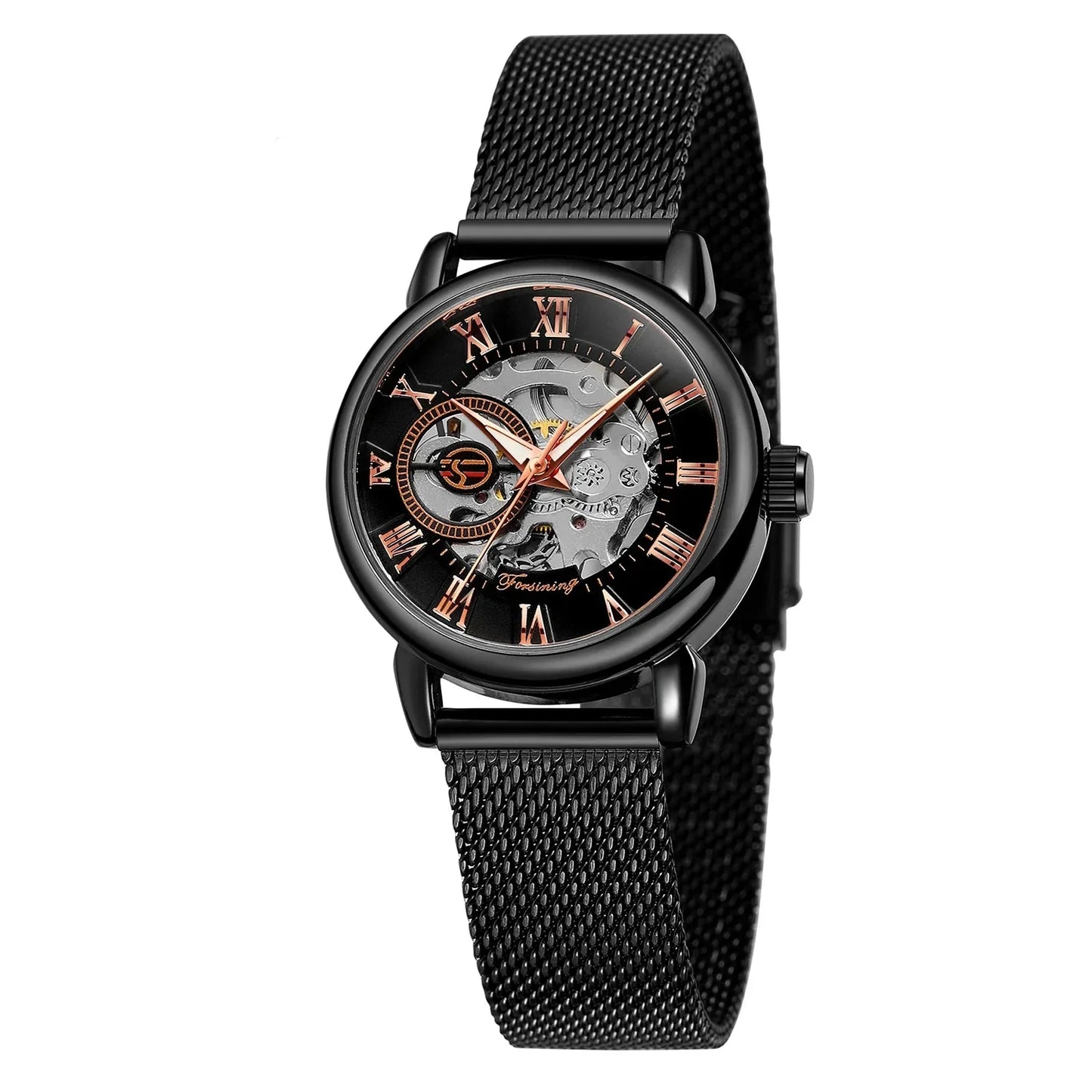 Luxury Steel Skeleton Mechanical Watch