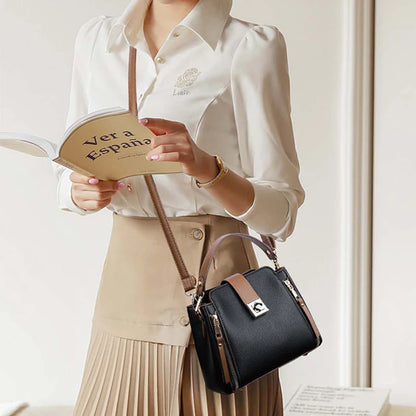 Small Bucket Shoulder Luxury Designer PU Leather Messenger Crossbody Bags
