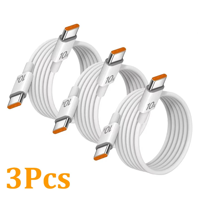1/3Pcs 10A Cable 120W Super Fast Charging Type C
