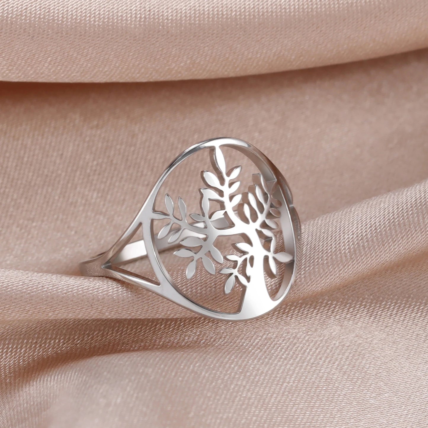 316L Stainless Steel Tree Of Life Ring