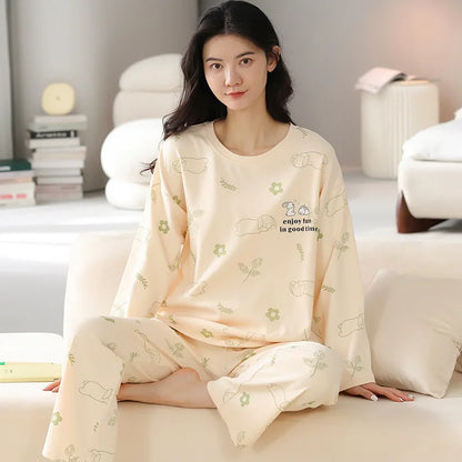 Long-Sleeved Trousers Cartoon Cute Pajama Sets