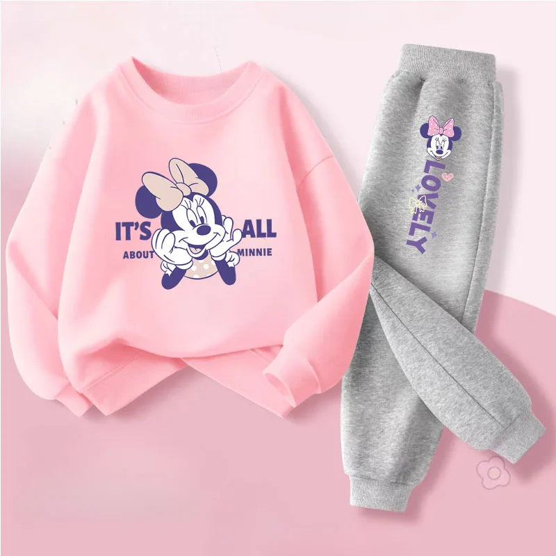 Baby Girls O Neck Sweatshirt Pants Thin Tracksuit Set