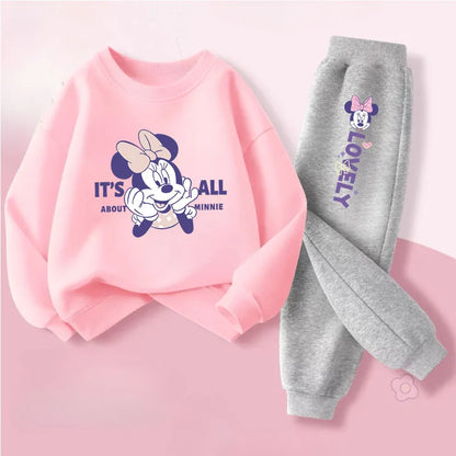 Baby Girls O Neck Sweatshirt Pants Thin Tracksuit Set