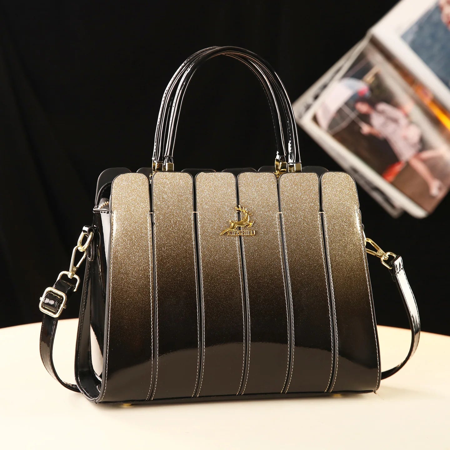 Bright Leather Stylish Bag