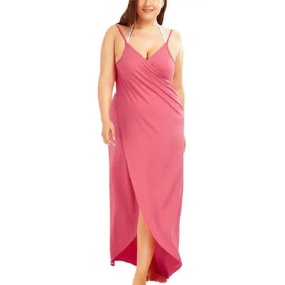 5XL Halter Sexy Suspenders Cross Sleeveless Skirt
