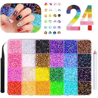 12000Pcs Resin Jelly Rhinestones Multicolor Nail Art