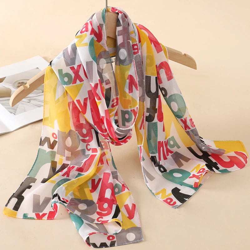 Chiffon Long Silk Scarf Turban