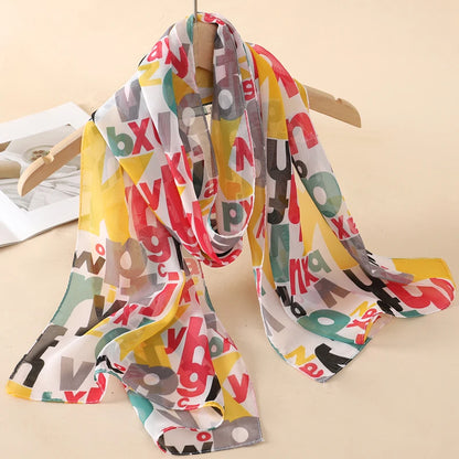 Chiffon Long Silk Scarf Turban