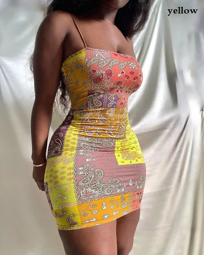 Sexy Strap Mini Short  Slim Fit Dress