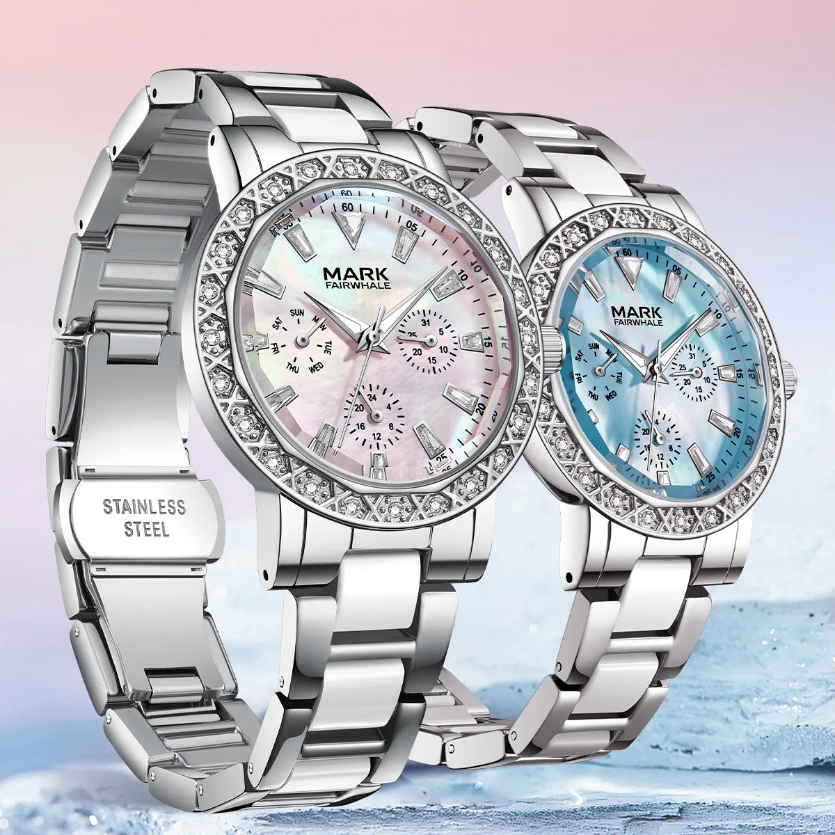 Diamond Ceramic Chain Quartz Watch