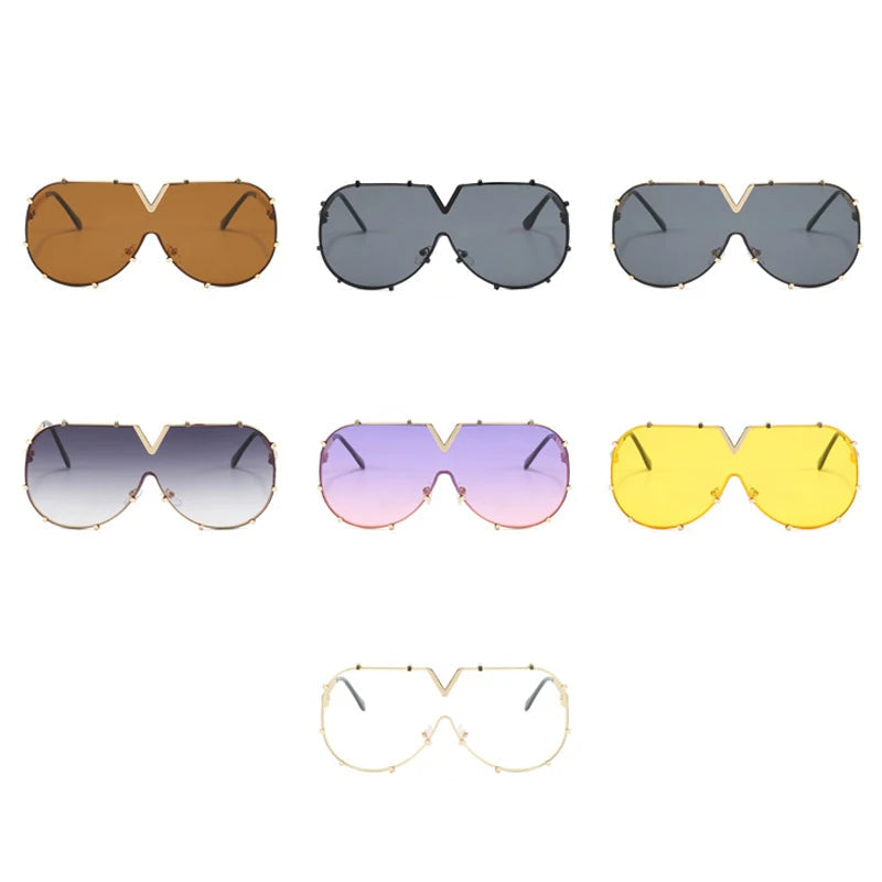 Metal Oversized Pilot Outdoor Windproof Sunglasses