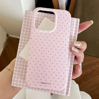 Polka Dot Small Fresh Mobile Phone Case for iPhone Ultra Slim Shockproof Cover