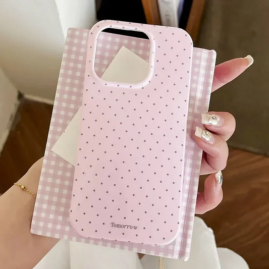 Polka Dot Small Fresh Mobile Phone Case for iPhone Ultra Slim Shockproof Cover