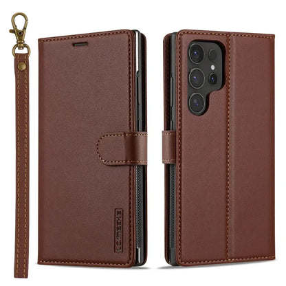 Leather Galaxy Case Magnetic Flip Wallet