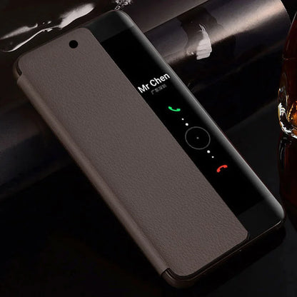 Smart View Case For Huawei Auto Sleep Wake Up Flip Cover Phone