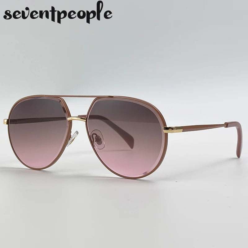 Oversized Pilot Big Double Bridge Beach Sunglasses