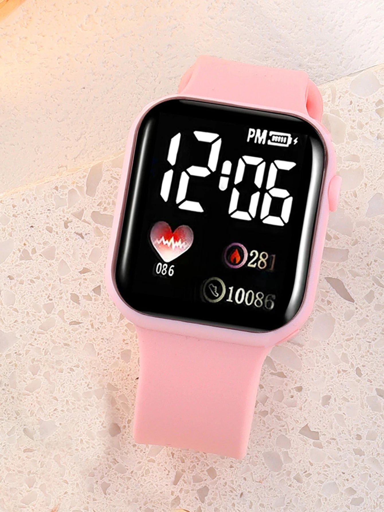 Love Pattern Electronic Watch And Butterfly Accessories Set
