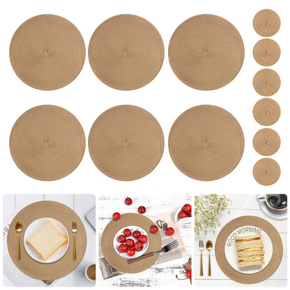 Round Braided Placemats Set