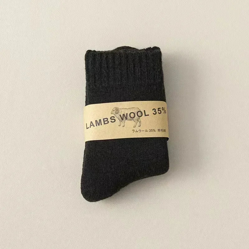 Winter 30% Wool Cashmere Warm Furry Sock Chic Solid Color Calf Sock
