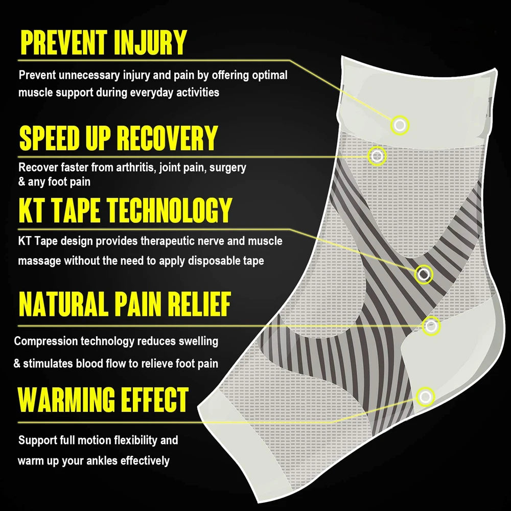 1Pair Ankle Support Sleeve Compression Socks