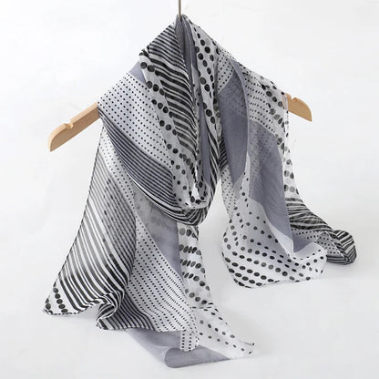 Chiffon Long Silk Scarf Turban