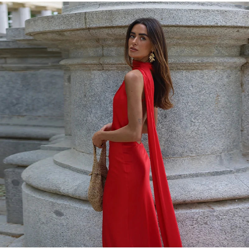 Sexy Satin Ribbon Party Dress