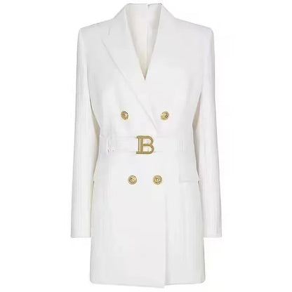 Long Sleeve Buttons Double Blazer Jacket