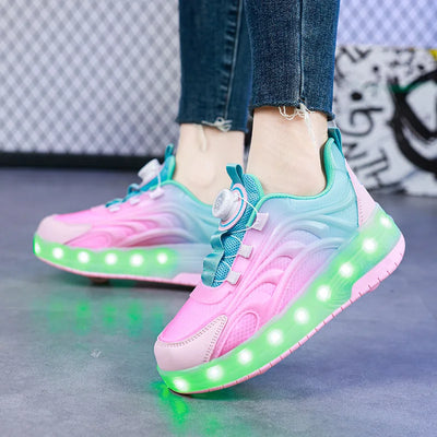 Led Light Roller Skate Skateboard Sneakers