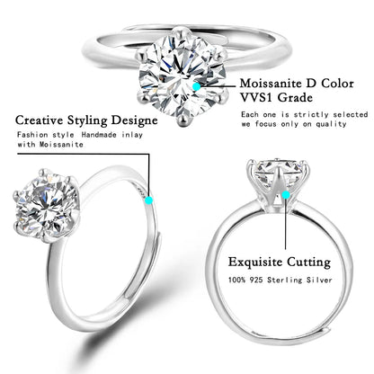 DANA Moissanite Solitaire Rings