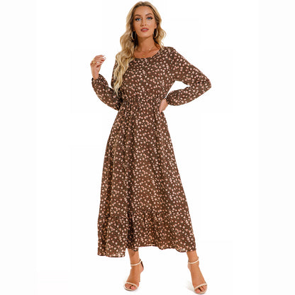 Maxi Bohemian Full Sleeve High Waist Chiffon Long Dress
