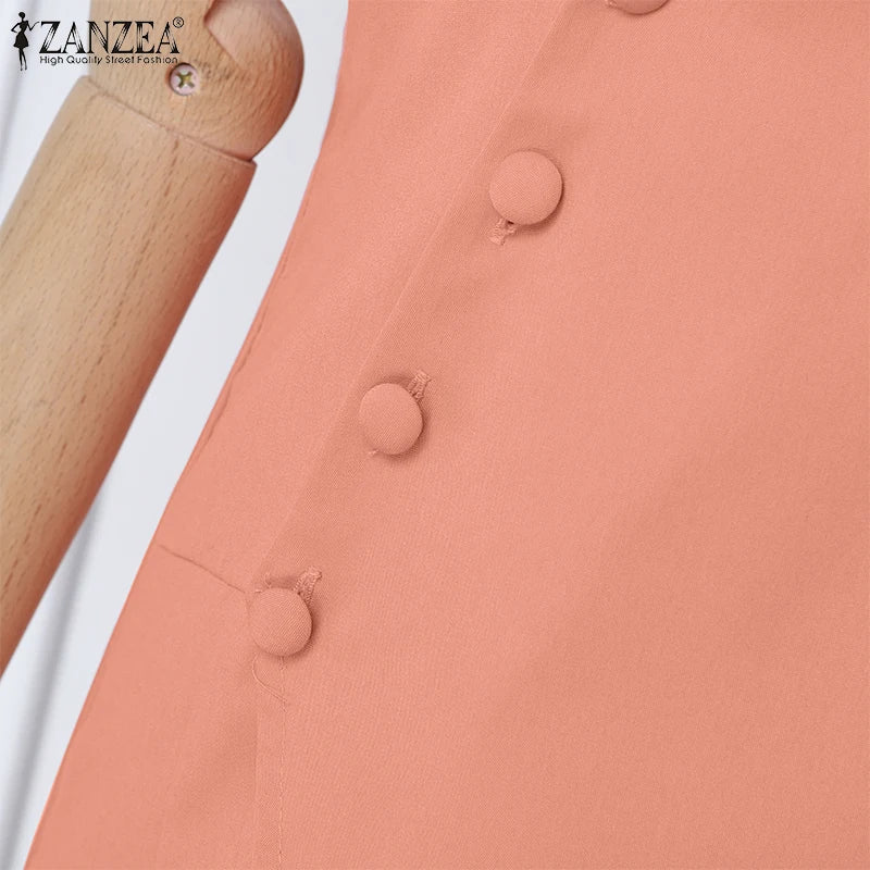 Elegante vestido de verano informal de manga corta