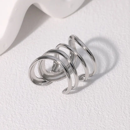 DANA Stainless Steel Irregular Wave Rings