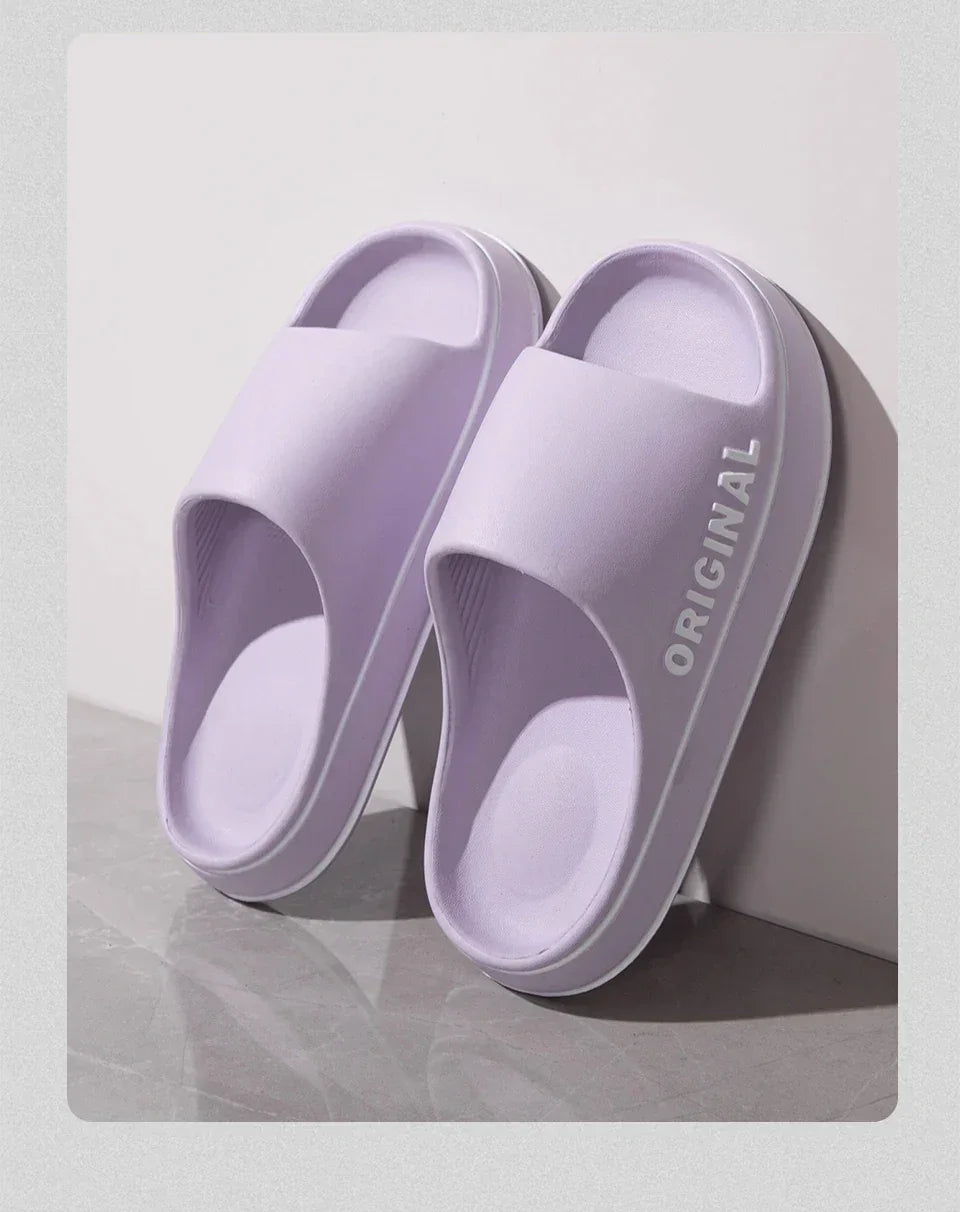 Letter Thick Sole Indoor Bathroom Anti Slip Slippers