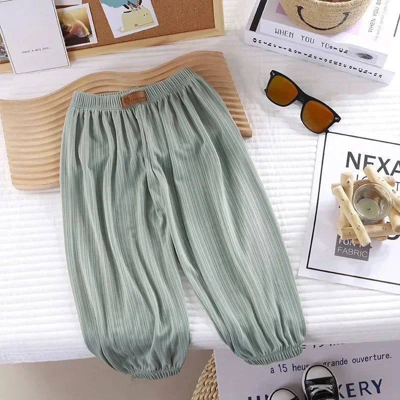 Thin Mosquito Candy Color Kids Boys Girls Baby Pants