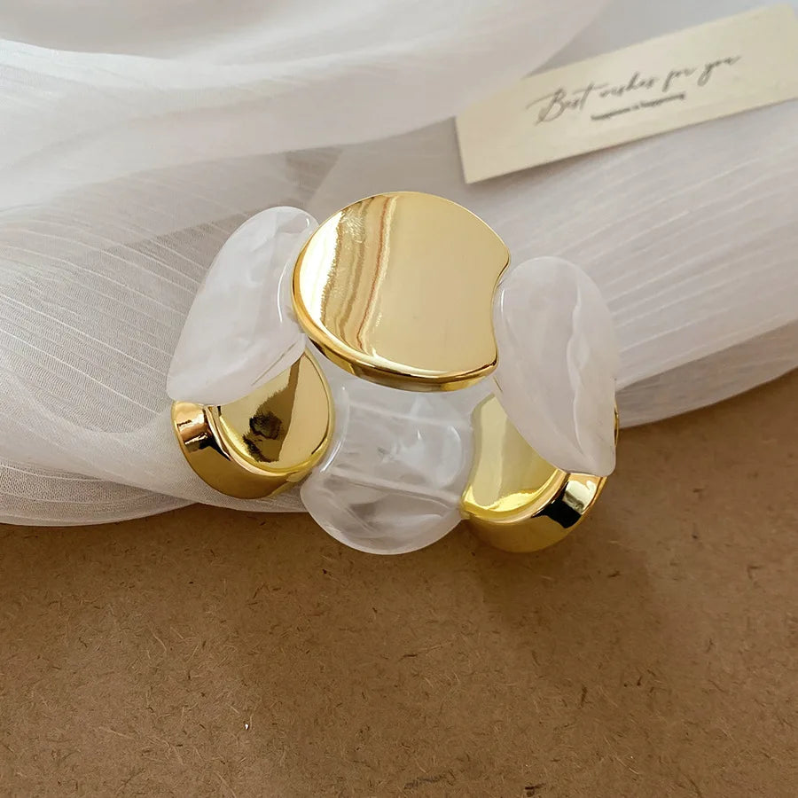 Multi-style Round Splicing Elastic Rope Resin Bracelets