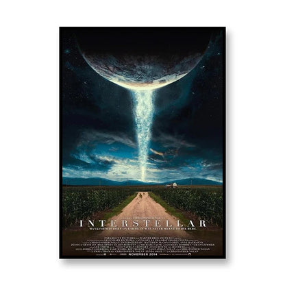 Interstellar Movie Poster Astronaut Outer Space Canvas Wall Art Print
