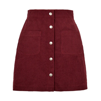 Corduroy Slim Fit Mini Skirt