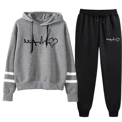 Hooded Sweatshirt Jogger Pants Casual Outfit