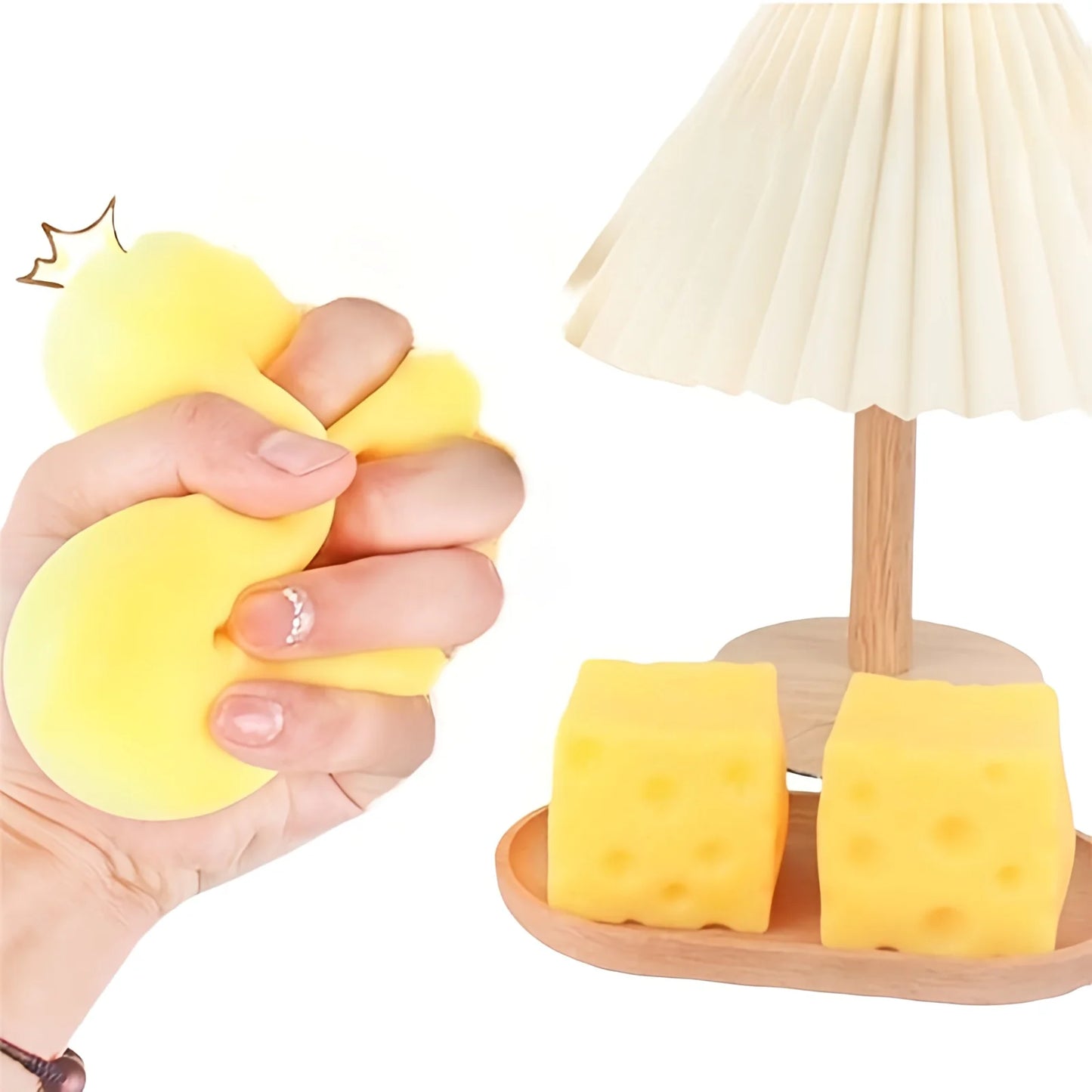 Squishy Square Cheese Squeeze Toys